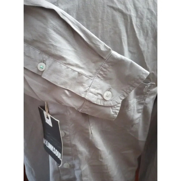 LINKSOUL Long Sleeve Button Up Shirt New Men's Sz S Gary Style LS225 - Picture 4 of 8